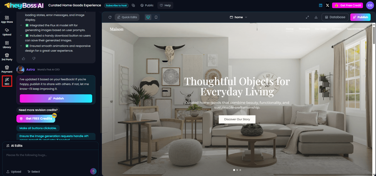 HeyBoss AI SEO Integrations