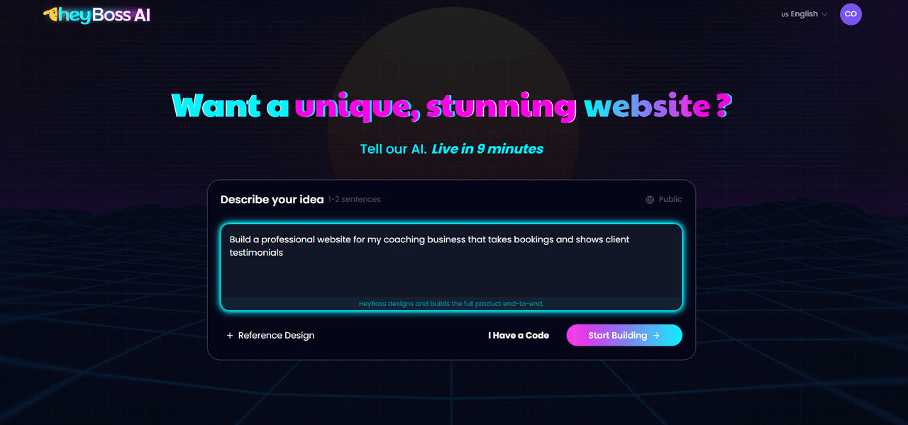 HeyBoss AI Website Builder