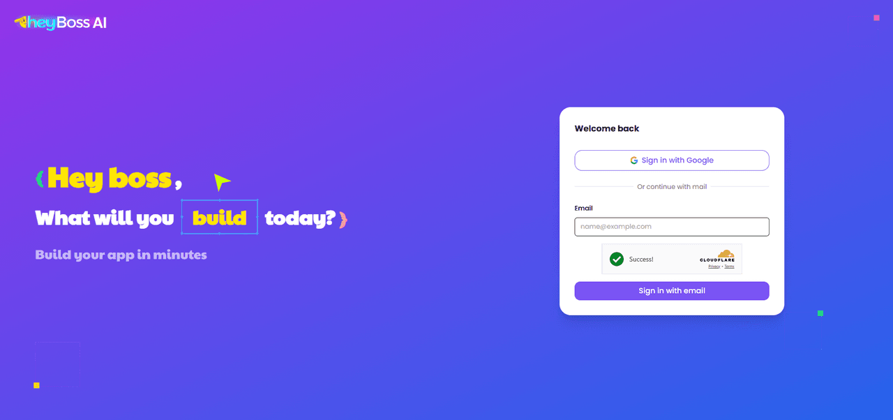 HeyBoss AI Login