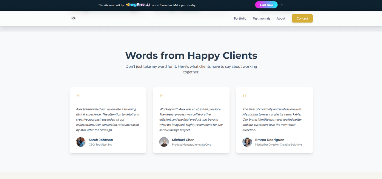 HeyBoss AI Design Example