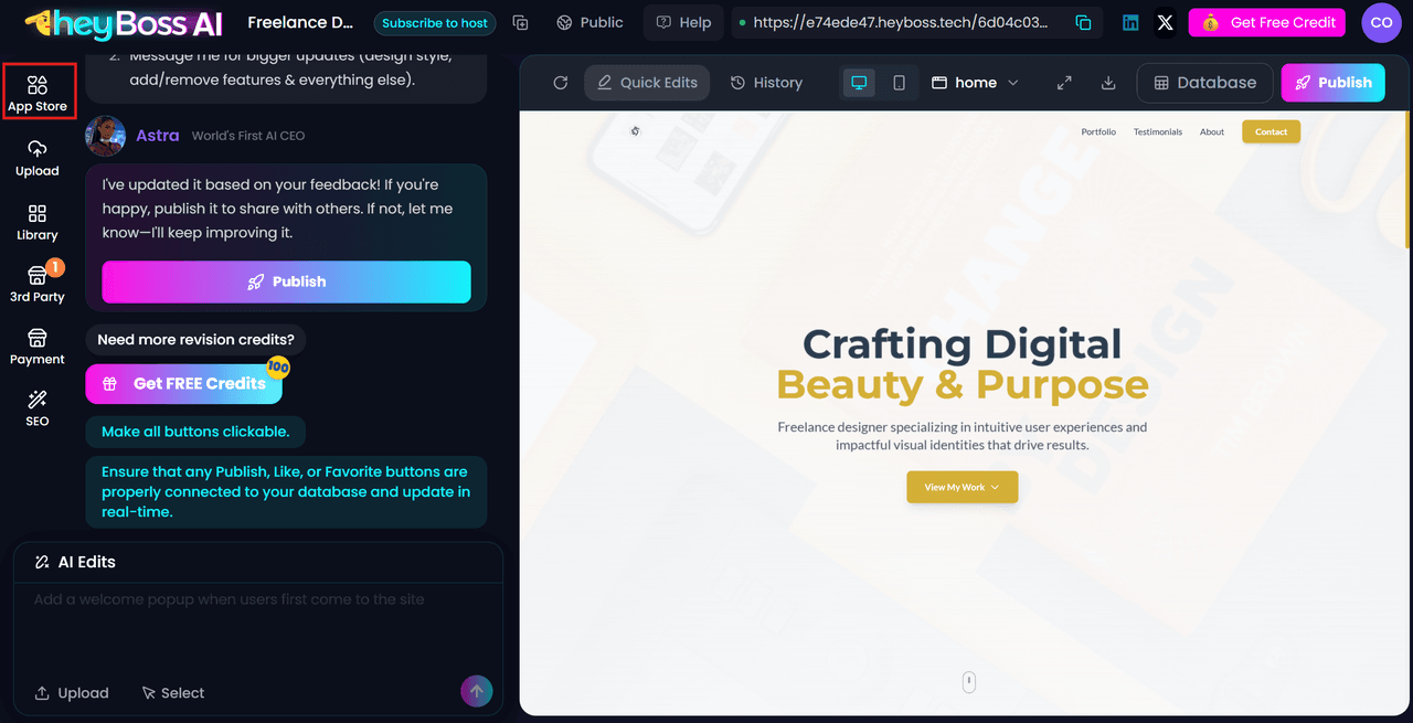 HeyBoss AI App Store