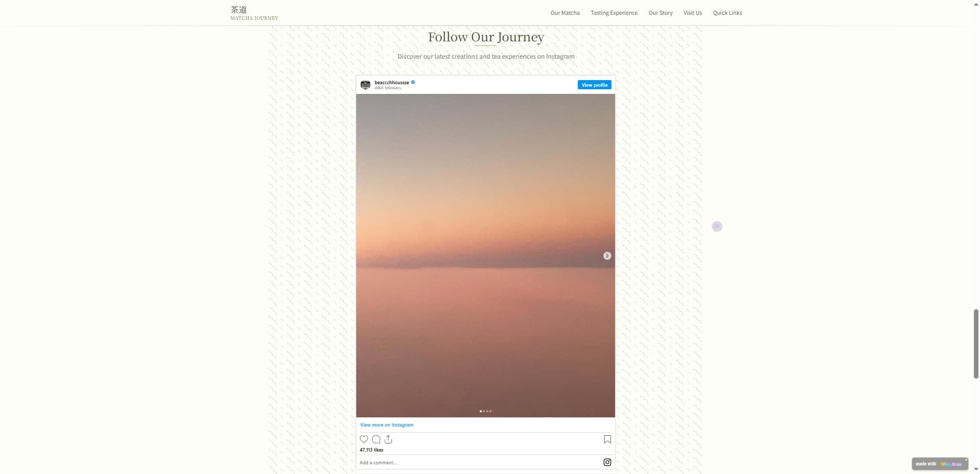 Example usage of Instagram Post