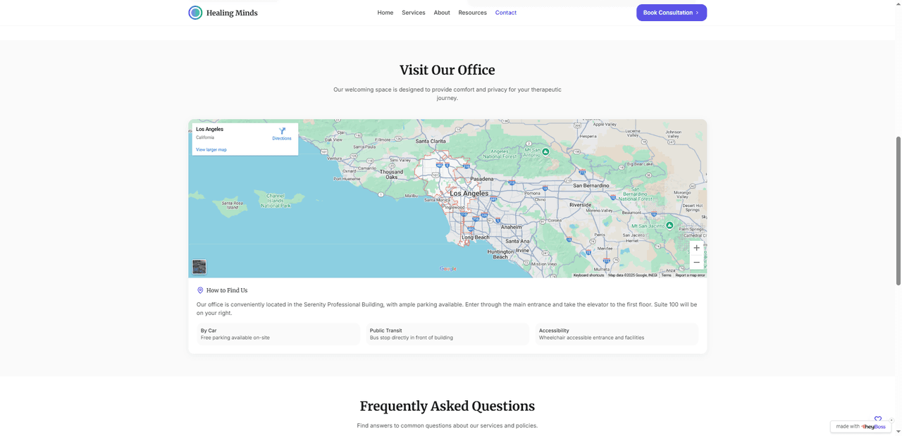 Example usage of Google Maps