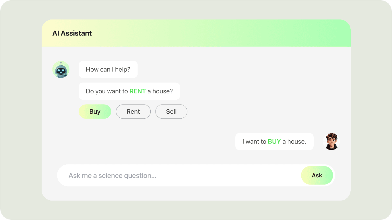 Example usage of AI Chatbot