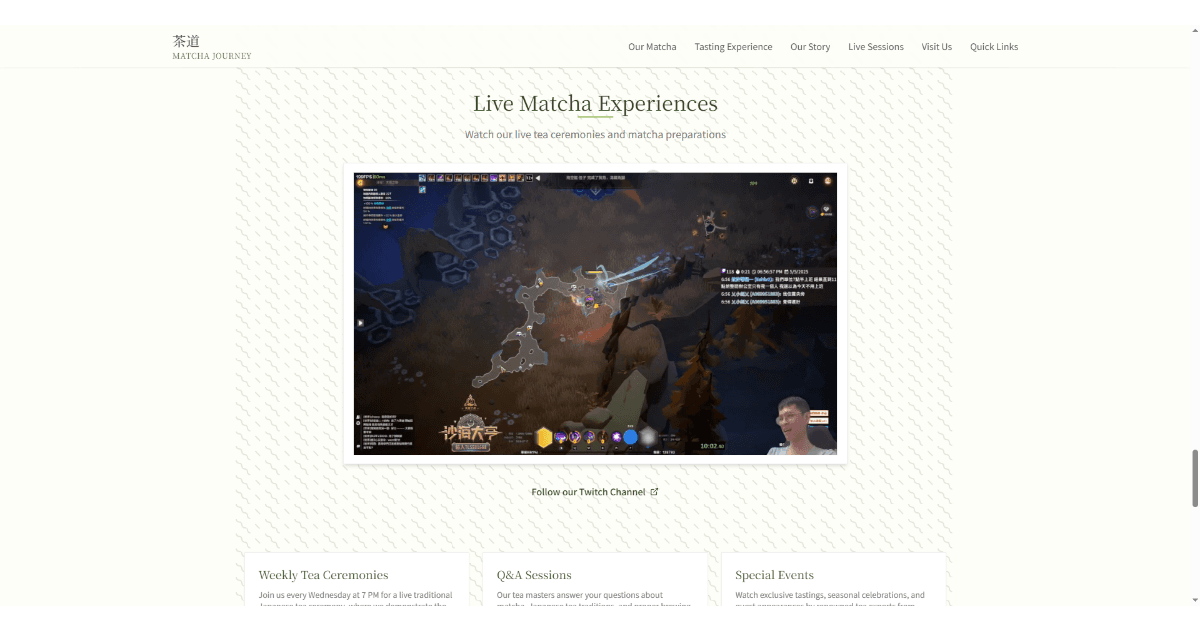 Example usage of Twitch