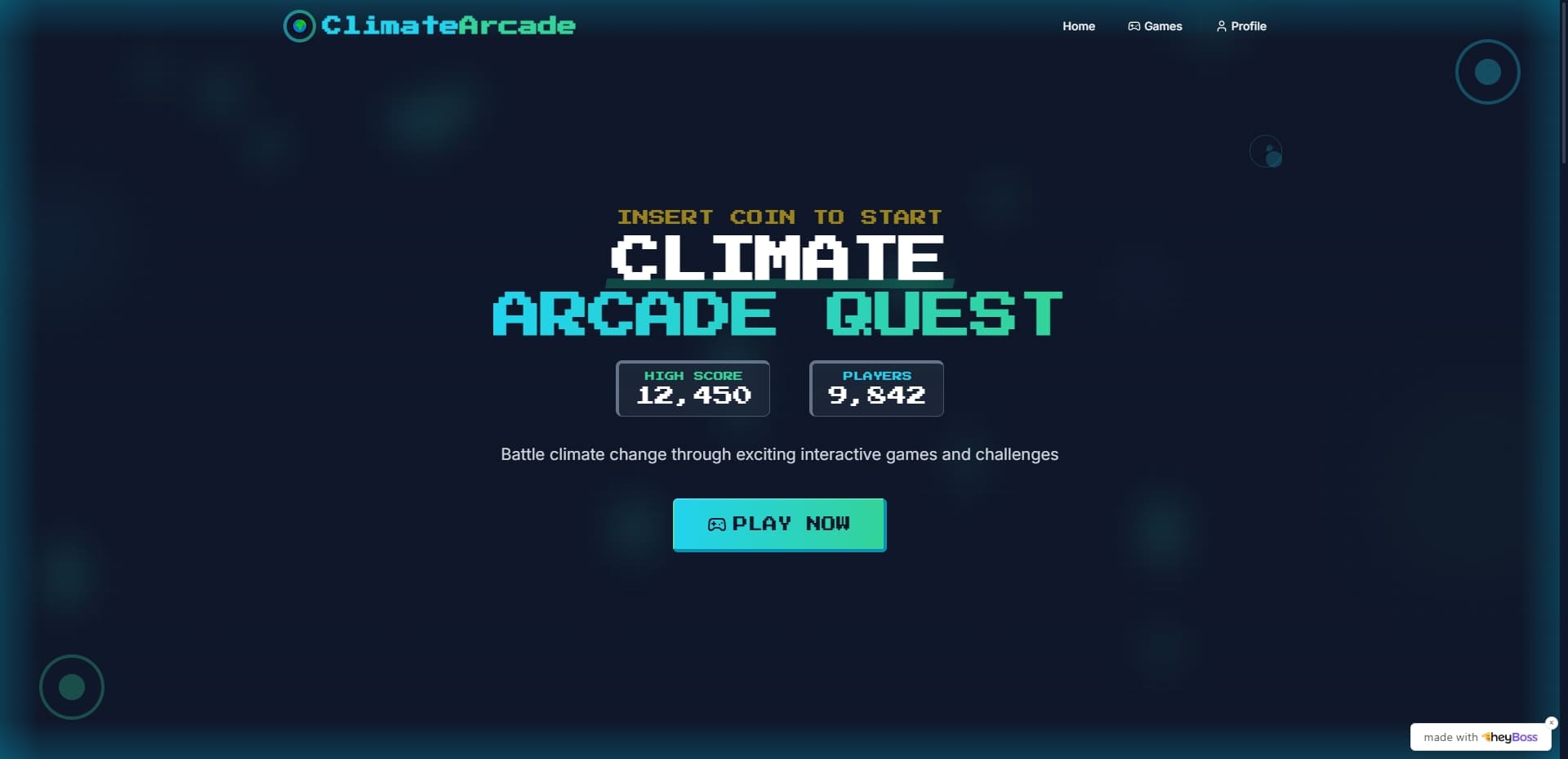 Cover image for Launch Your Climate Quest: Create an Engaging Arcade-Themed Education Website