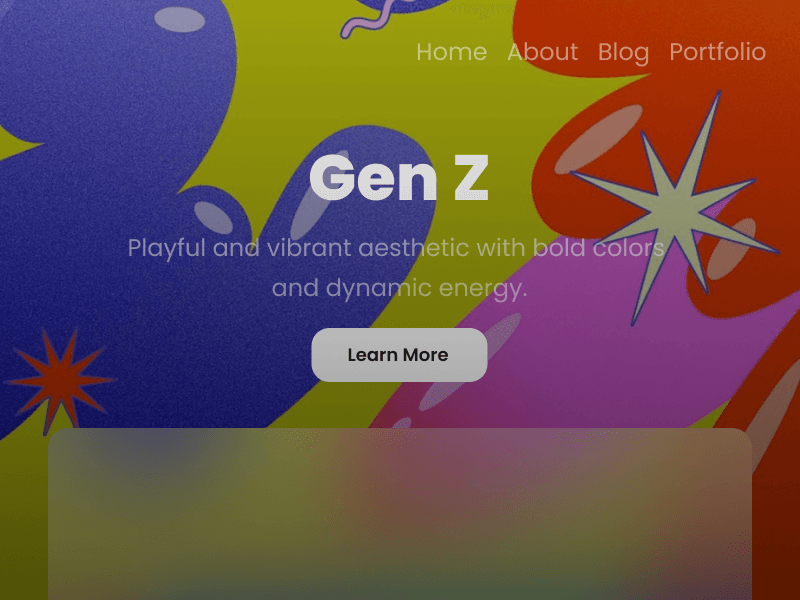 Gen Z landing page template