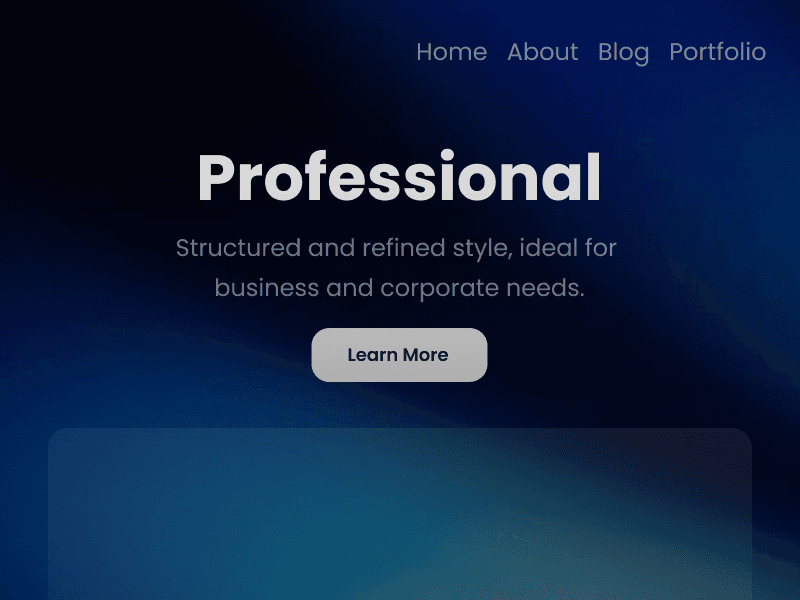 Professional services website template
