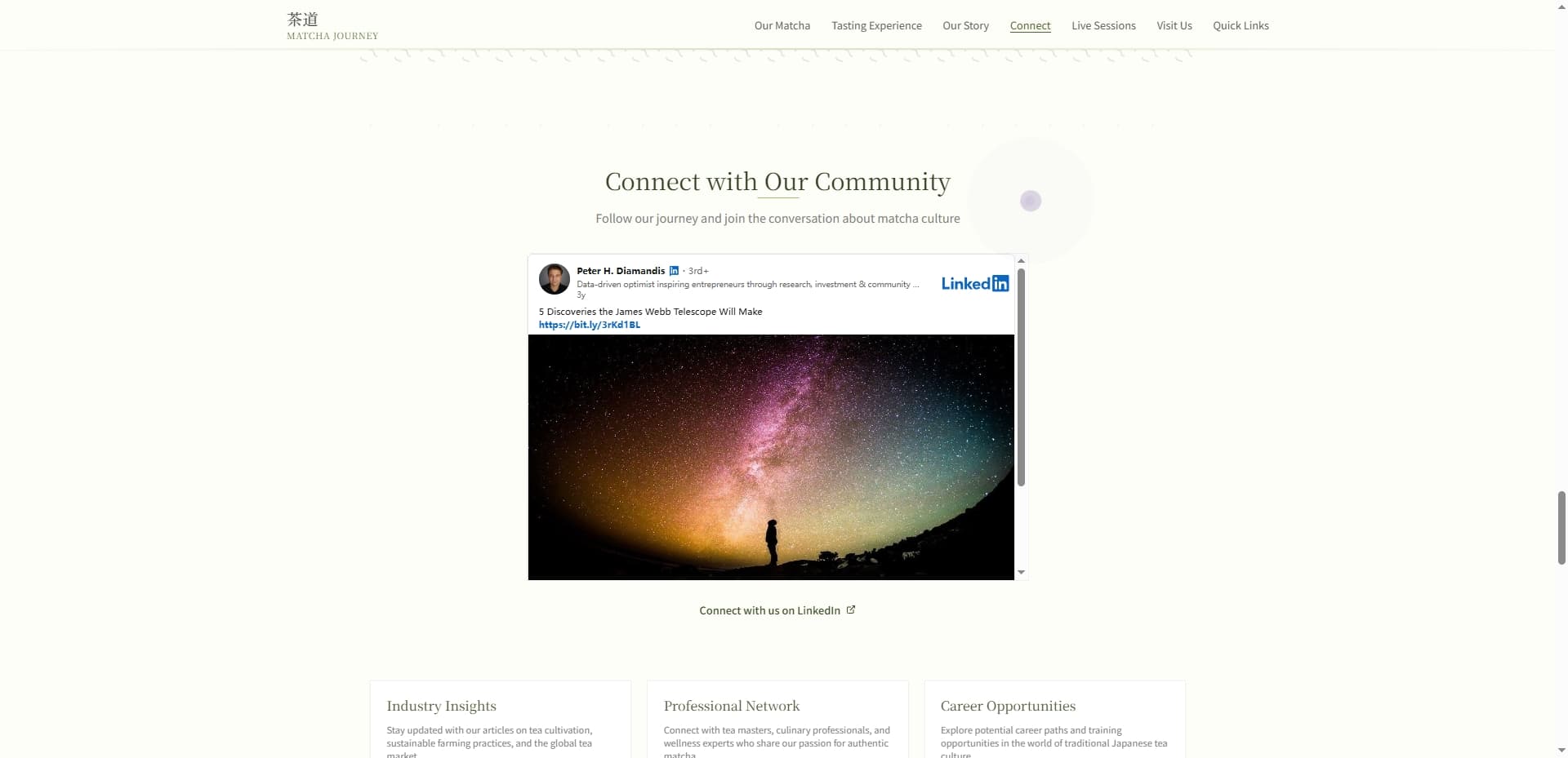 Example usage of LinkedIn