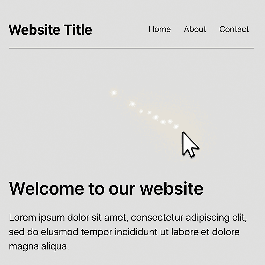 Example usage of Cursor Trail Animations