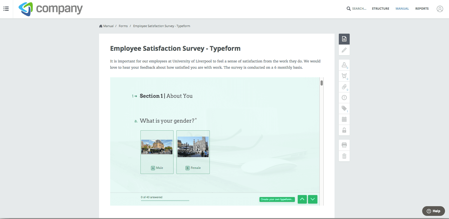 Example usage of Typeform